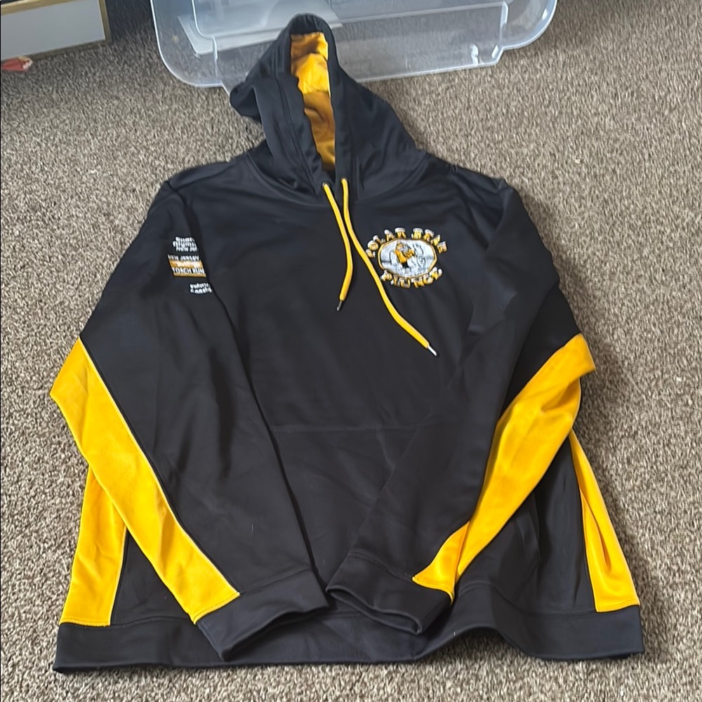 Black and Yellow Hooded Sweatshirt